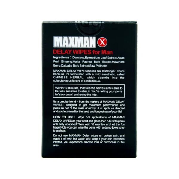 Max men Men Delay Wipes for Time thumbnail 3