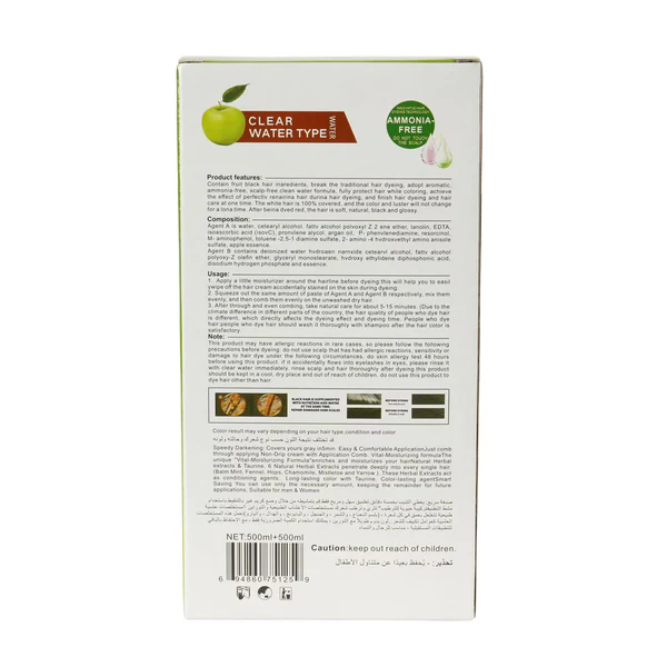 96% Chemical Free Original Hair Dye Apple Cream