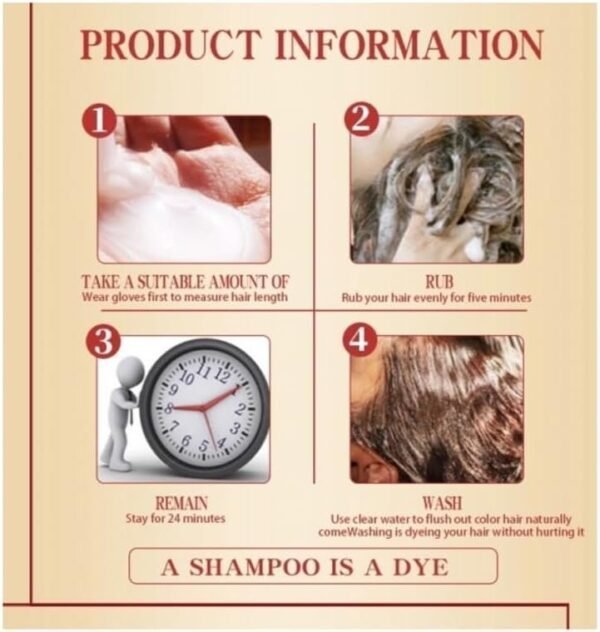 Mokero Argan Hair Dye oil Color Shampoo-500ML (DARK BROWN)