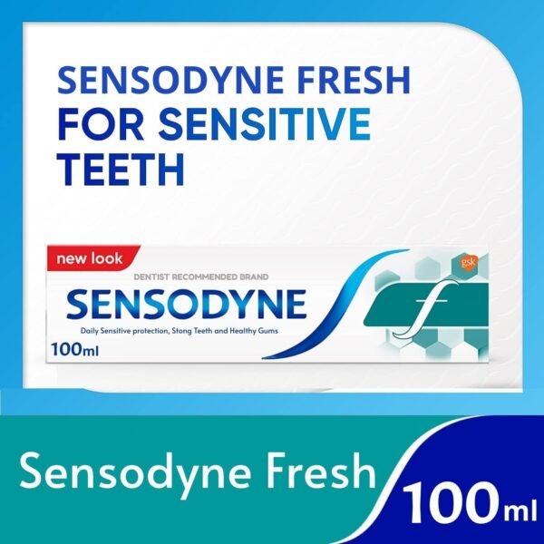 Sensodyne Toothpaste Flouride For Sensitive Teeth, Fresh Flavour, 100Ml, (2 Value Pack)